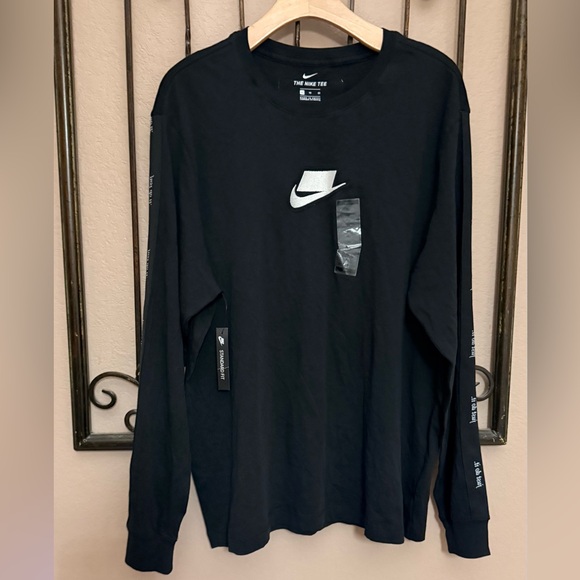 Nike Other - Nike Black Long Sleeve Tee with White Logo